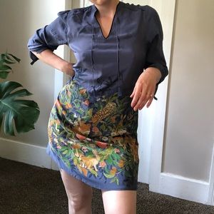 Anthropology silk dress